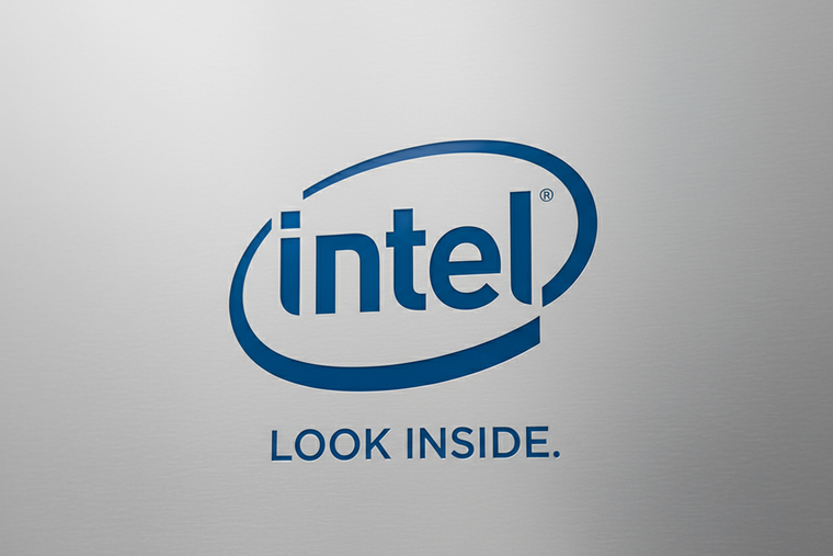 símbolo marca Intel